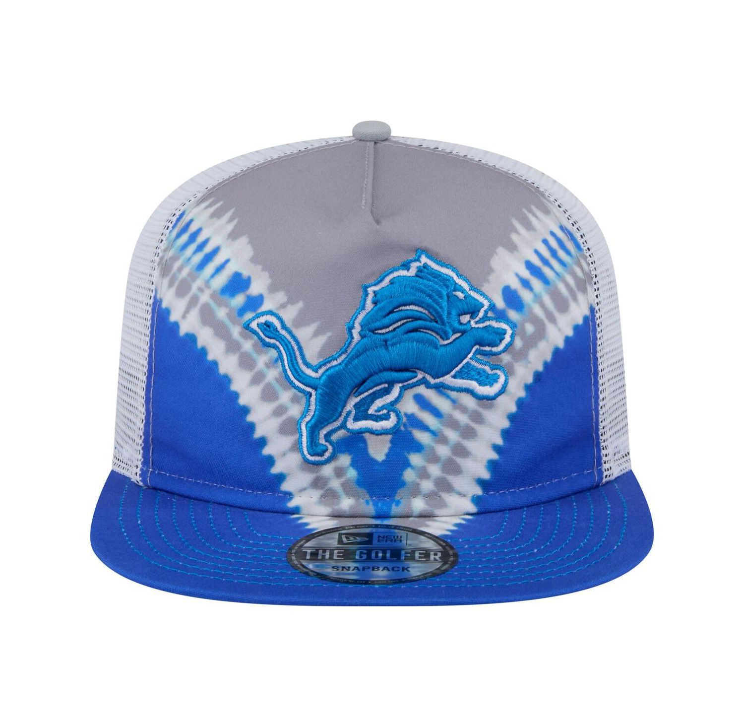 Men's Gray/Blue Detroit Lions Throwback Dye Golfer Snapback Hat
