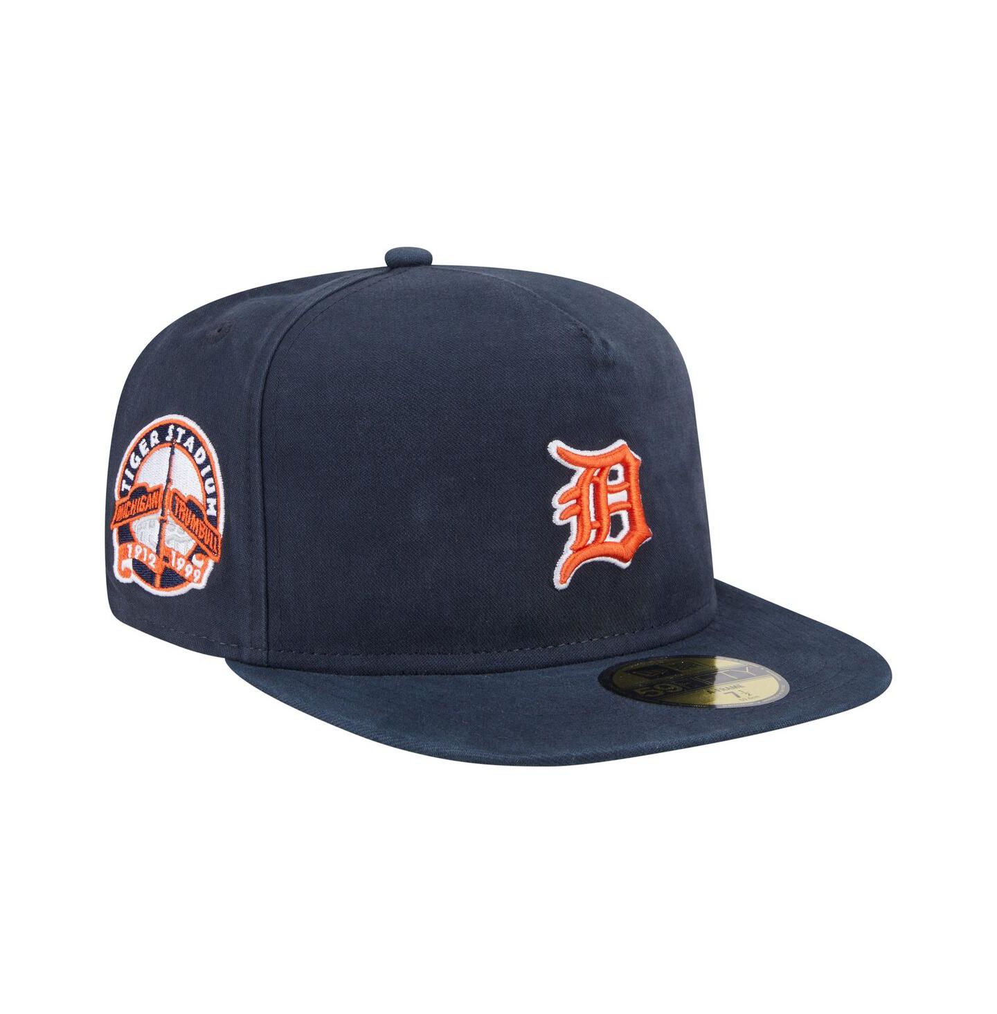 Мужская кепка New Era Black Detroit Tigers Championship Side Flag A-Frame 59FIFTY Fitted Hat — фото 1