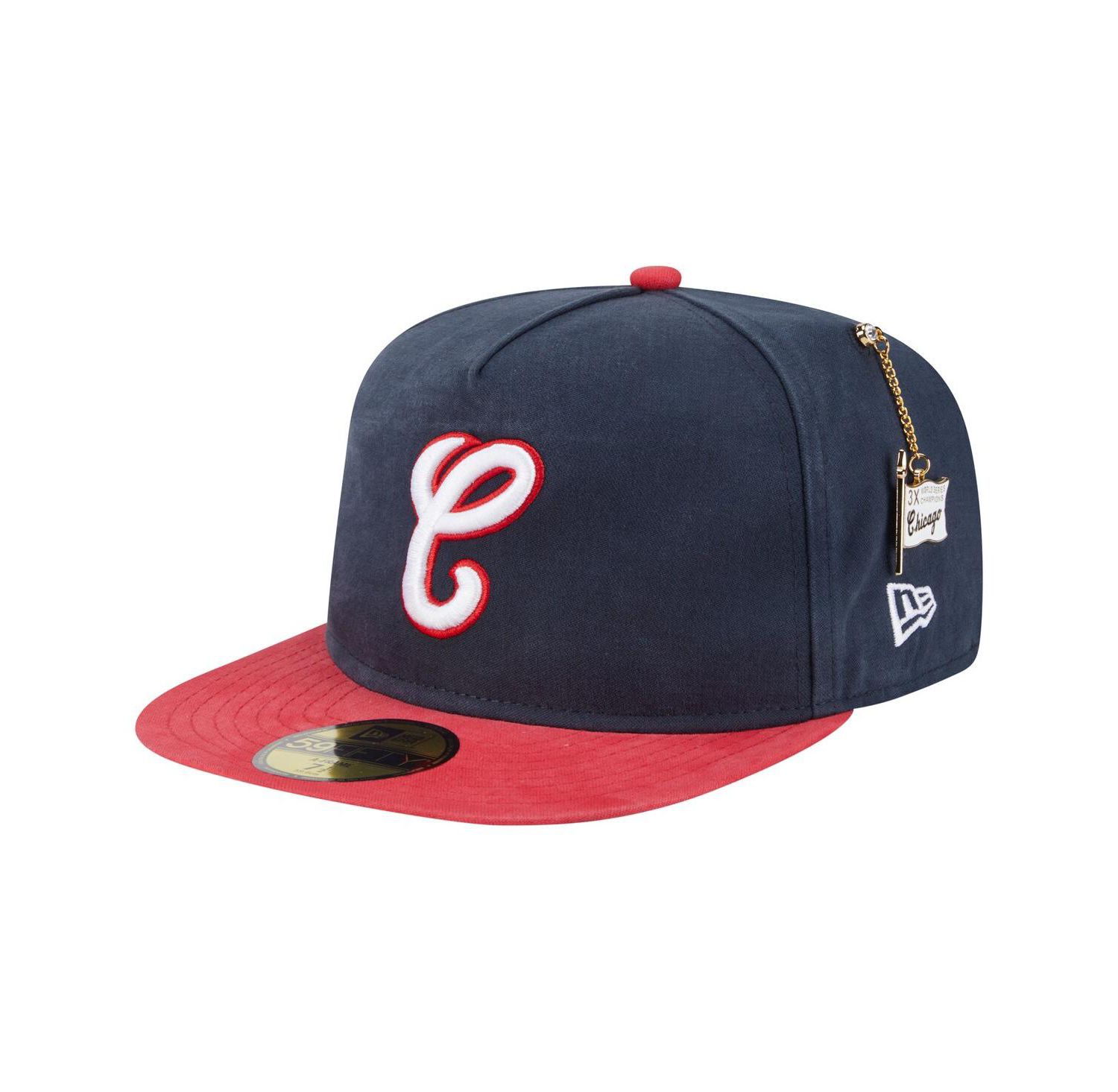 Men's Navy Chicago White Sox Championship Side Flag A-Frame 59FIFTY Fitted Hat