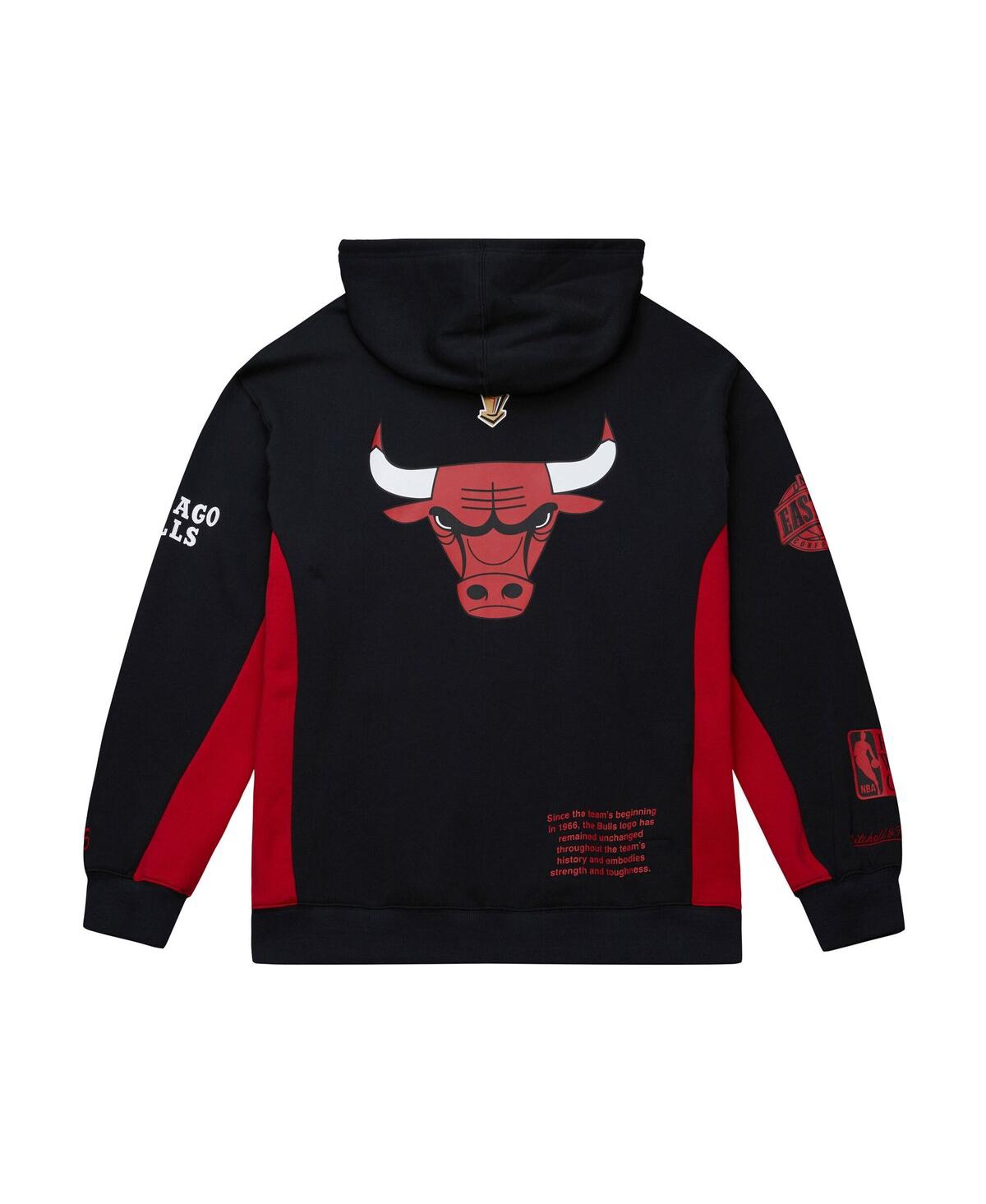 Mitchell & Ness Black Chicago Bulls Hardwood Classics Team Origins Fleece Pullover Hoodie In Black
