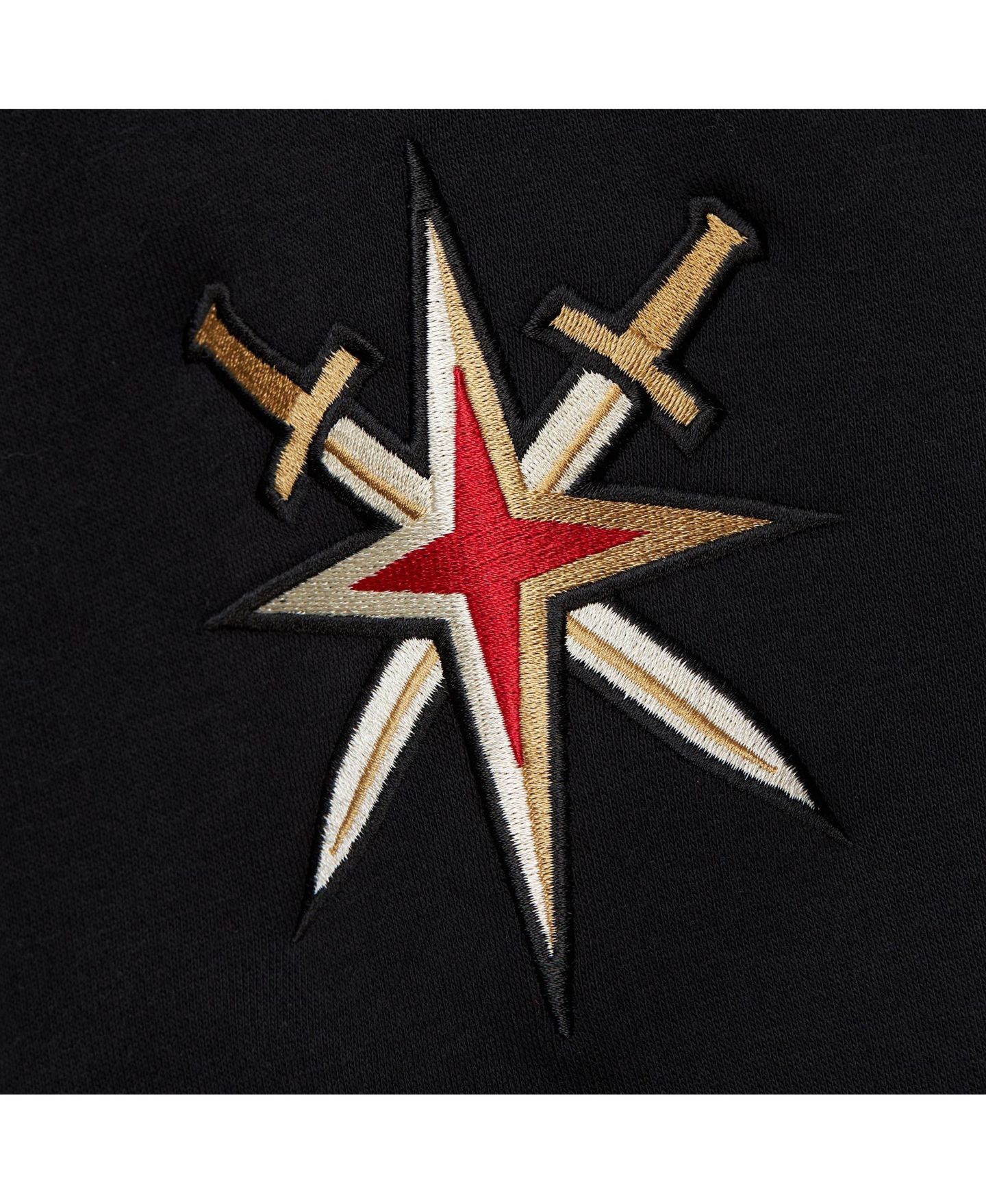 Женская толстовка Mitchell & Ness Black Vegas Golden Knights Heritage Lace-Up Pullover — фото 3