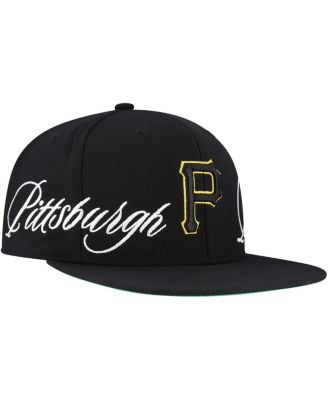 Men's Black Pittsburgh Pirates Just Don x MLB Lux Script Snapback Hat