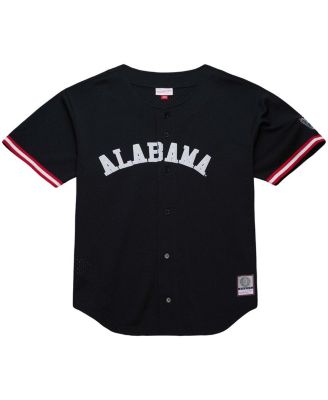 Men's Black Alabama Crimson Tide On The Clock Full-Button Fashion Jersey