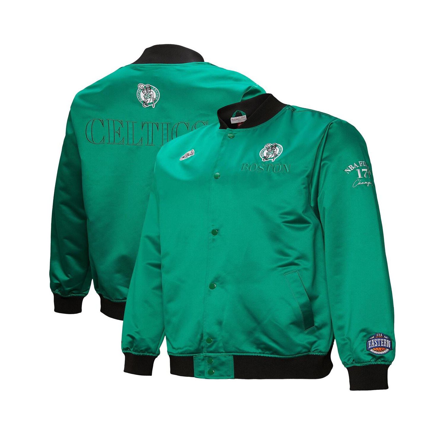 Men's Kelly Green Boston Celtics Hardwood Classics Team OG 3.0 Lightweight Satin Full-Snap Jacket