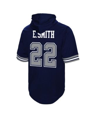 Men's Emmitt Smith Navy Dallas Cowboys Retired Player Mesh Name Number Hoodie T-Shirt