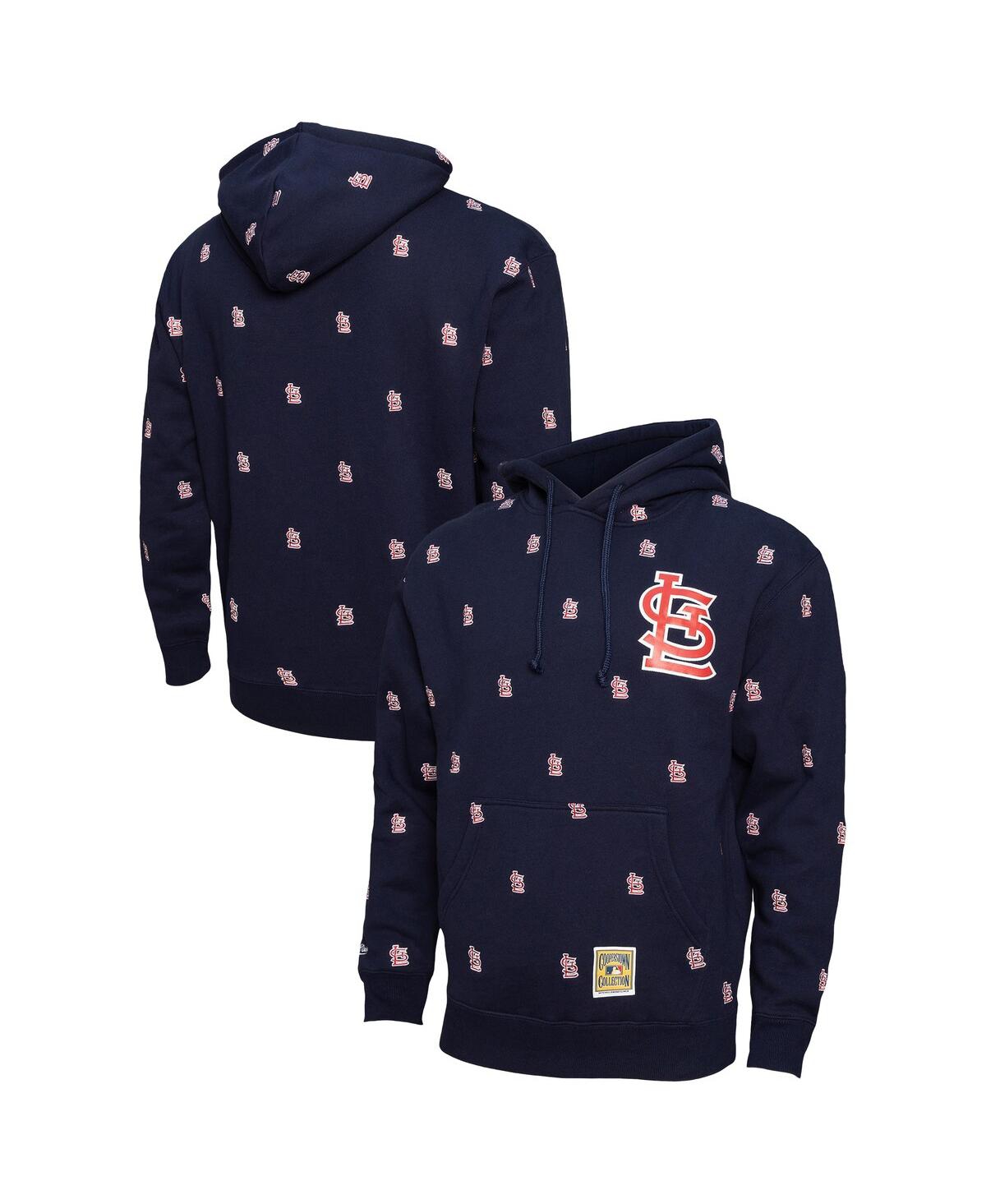 Mitchell & Ness Men's Navy St. Louis Cardinals Repeat Pullover Hoodie In Navy