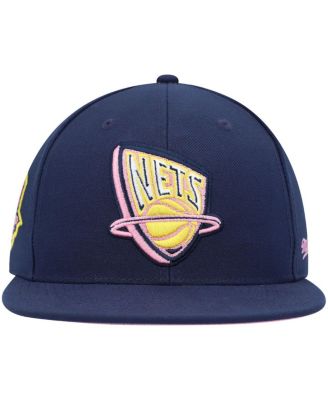 Men's Navy New Jersey Nets 35 Years Burnt Sunrise Fitted Hat