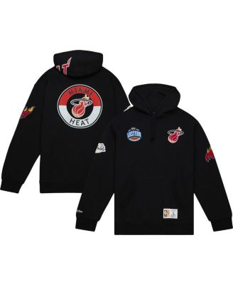 Mitchell & Ness - Men's Black Miami Heat City Collection Heritage Hoodie