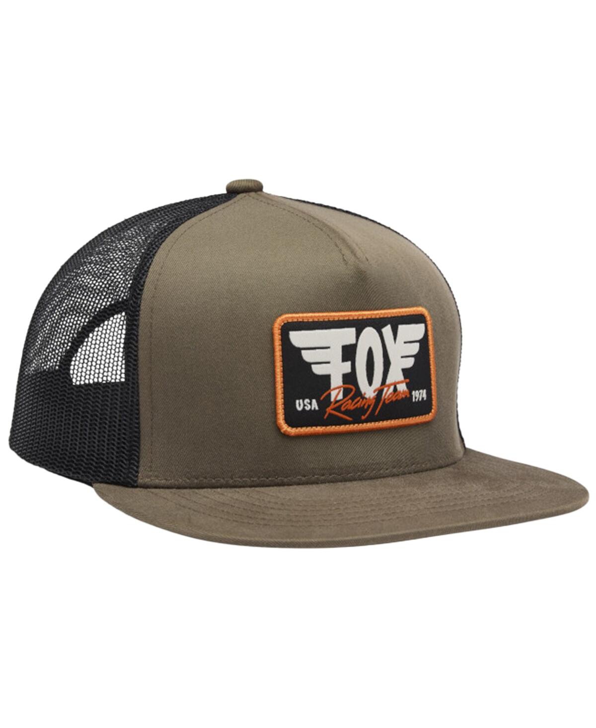 Men's Brown Fox Racing Winged Trucker Snapback Hat - Brown