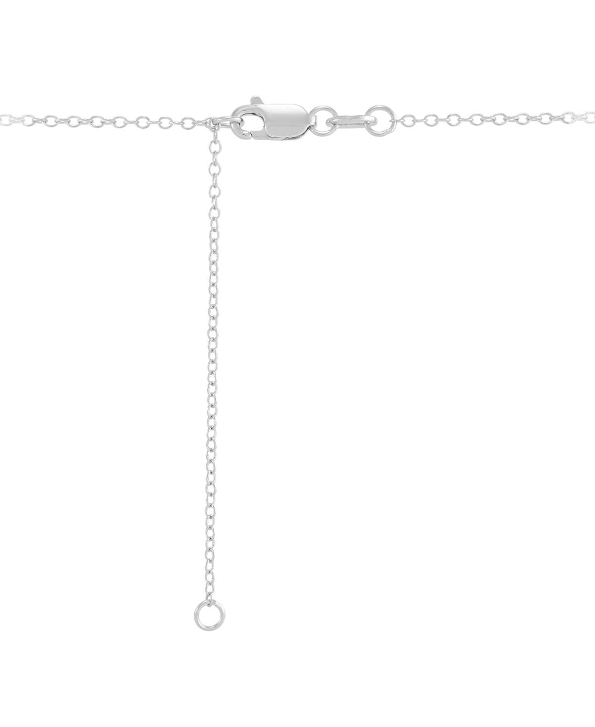 MACY'S DIAMOND DOUBLE HEART PENDANT NECKLACE (1/10 CT. T.W.) IN STERLING SILVER, 16" + 2" EXTENDER 