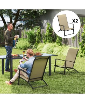 Folding Patio Chairs Set of 2, Portable Camping Chairs,