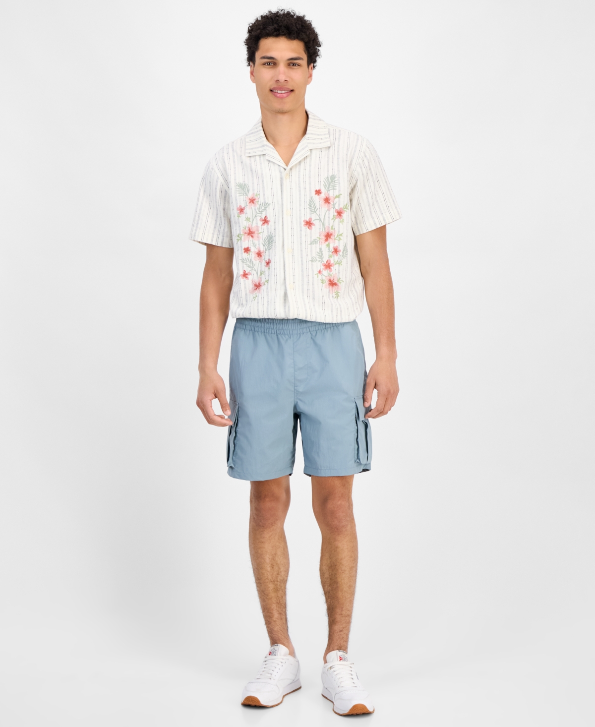 Sun + Stone Men's Nylon 7" Cargo Shorts, Exclusively At Macy's