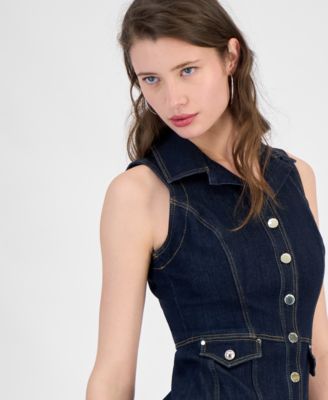 Women's Destiny Button-Front Denim Mini Dress