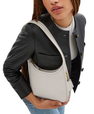 Curve Zip Small Leather Shoulder Bag