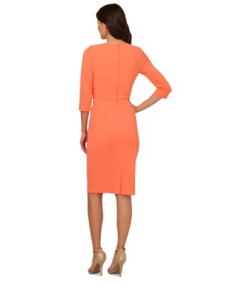 Women's Crepe 3/4-Sleeve Sheath Dress