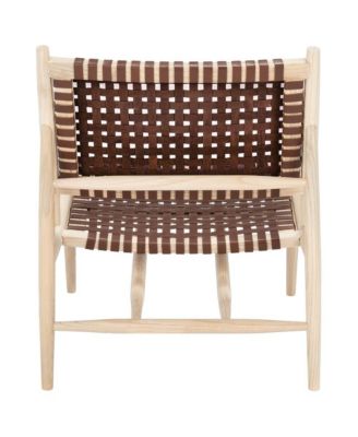 Leather Woven Soleil Accent Chair