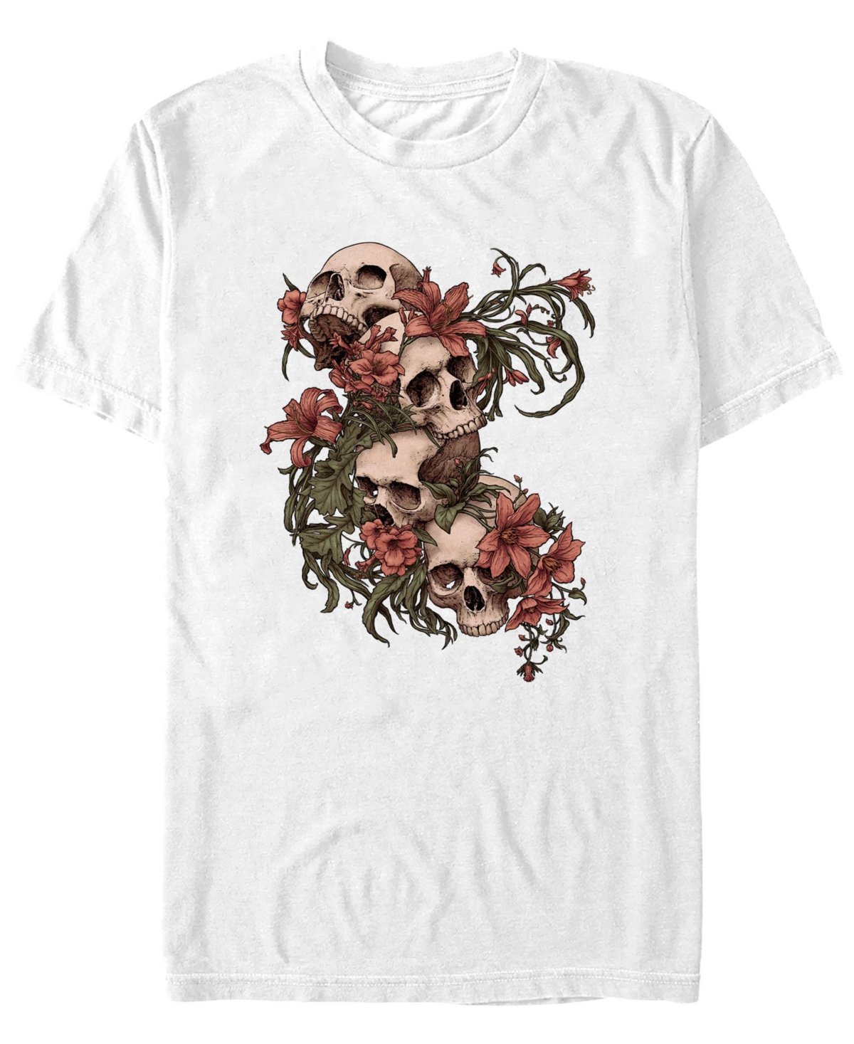 Men's Garden of Skulls Colors Short Sleeve T-Shirt - White
