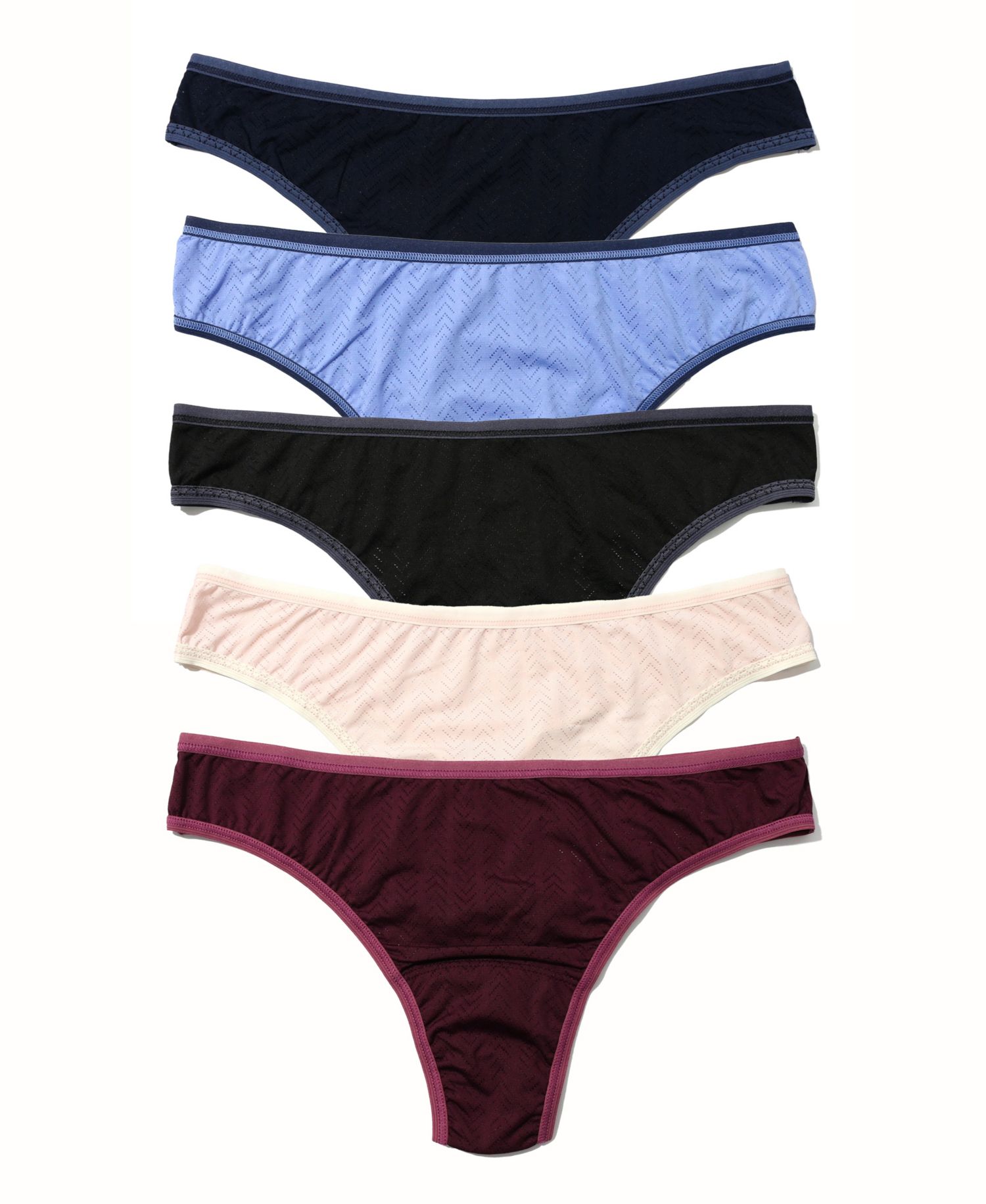 Women's Move Calm Mid Rise Thong 5 Pack