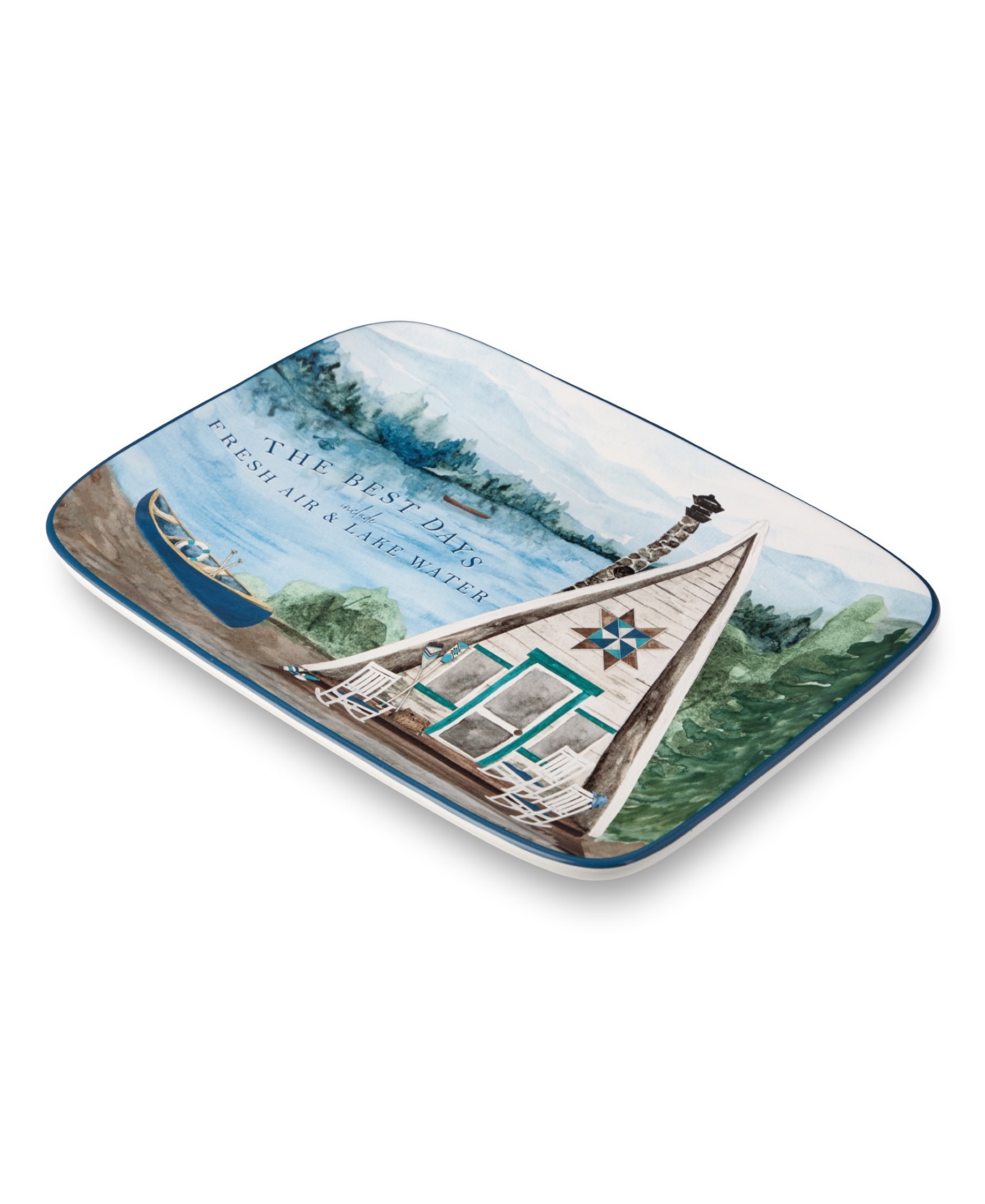 Certified International Wake At The Lake Rectangular Platter In Miscellaneous