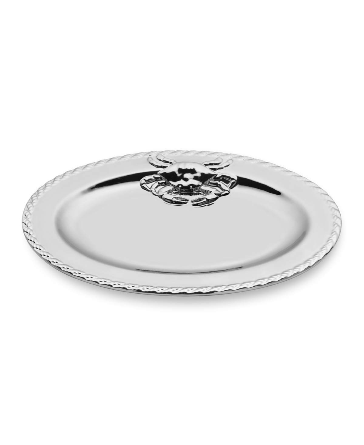 Certified International Silver Plated Crab Oval Platter In Miscellaneous