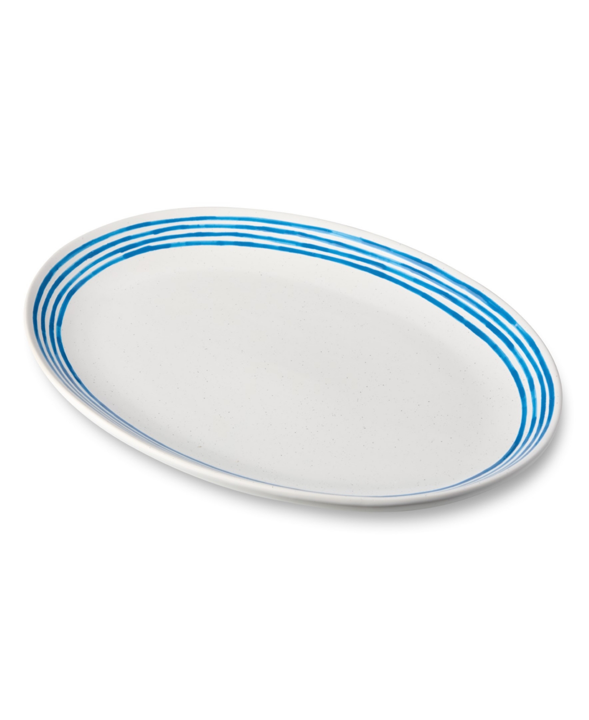 Certified International Dockside Oval Platter In Blue