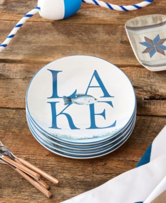 Wake At The Lake 4-Pc. Dinner Plates, Service For 4