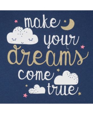 Baby Girls 4-Piece Snug Fit Cotton Pajamas