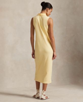 Women's Stretch-Cotton Sleeveless Polo Dress