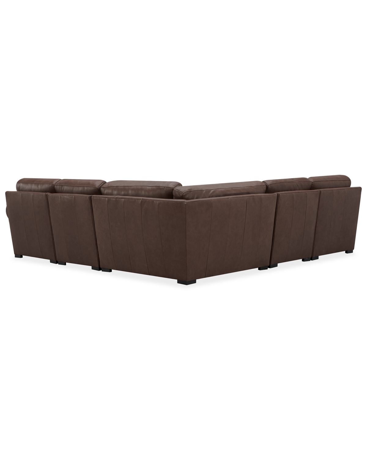 Macy's Radley Roll Arm 117" 4-pc. Leather Wedge Corner L Sectional, Exclusively At