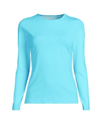 Women's Long Torso SunShade UPF 50 Long Sleeve Rash Guard Swim Tee