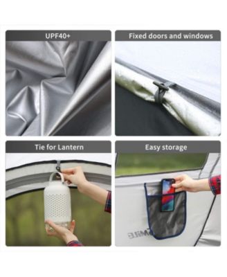 Camping Instant Tent, 4 Person Pop Up Tent, Water Resistant, for Hiking and Outdoor, Portable Tent with Carry Bag, for 3 Seasons