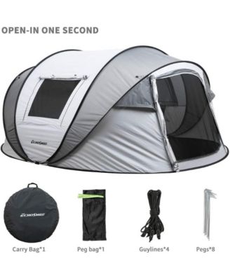 Camping Instant Tent, 6 Person Pop Up Tent, Water Resistant Dome Tent, Easy Setup for Camping Hiking and Outdoor, Portable Tent with Carry Bag, for 3 Seasons