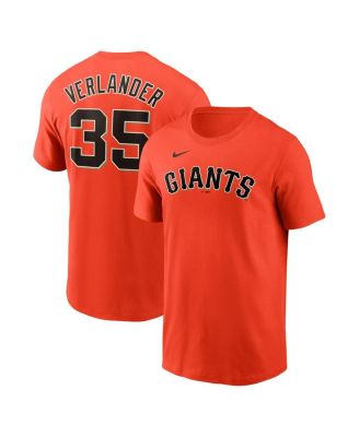 Nike - Men's Justin Verlander Orange San Francisco Giants Fuse Name Number T-Shirt