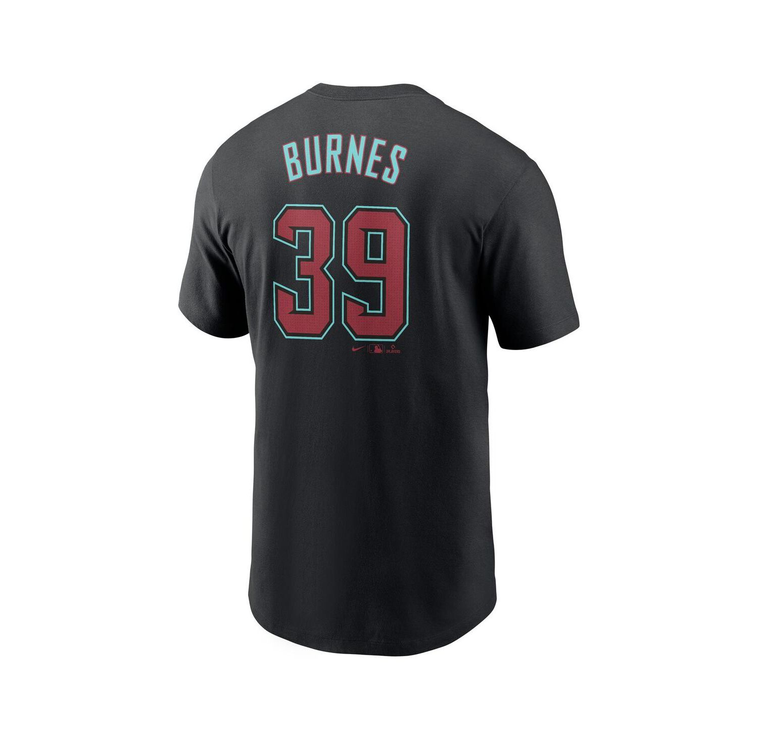 Men's Corbin Burnes Black Arizona Diamondbacks Fuse Name & Number T-Shirt