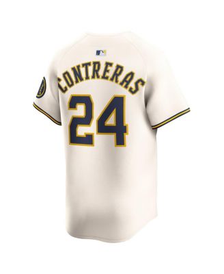 Men's William Contreras Cream Milwaukee Brewers Alternate Limited Player Jersey