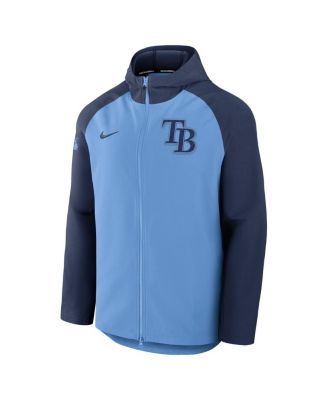 Men's Light Blue/Navy Tampa Bay Rays Authentic Collection Raglan Performance Full-Zip Jacket