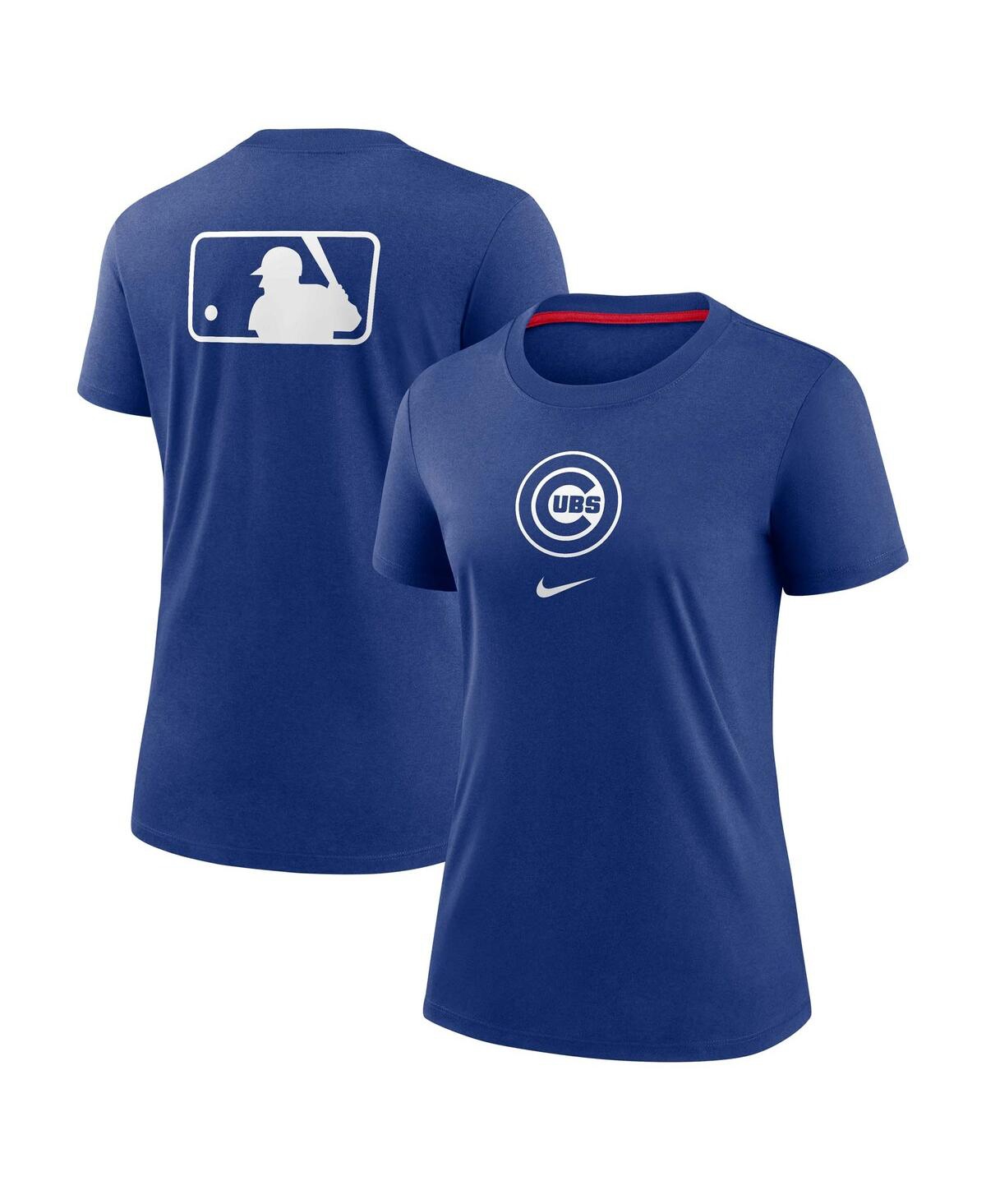 Nike Women's Royal Chicago Cubs Authentic Collection Early Work Tri-blend T-shirt In Royal