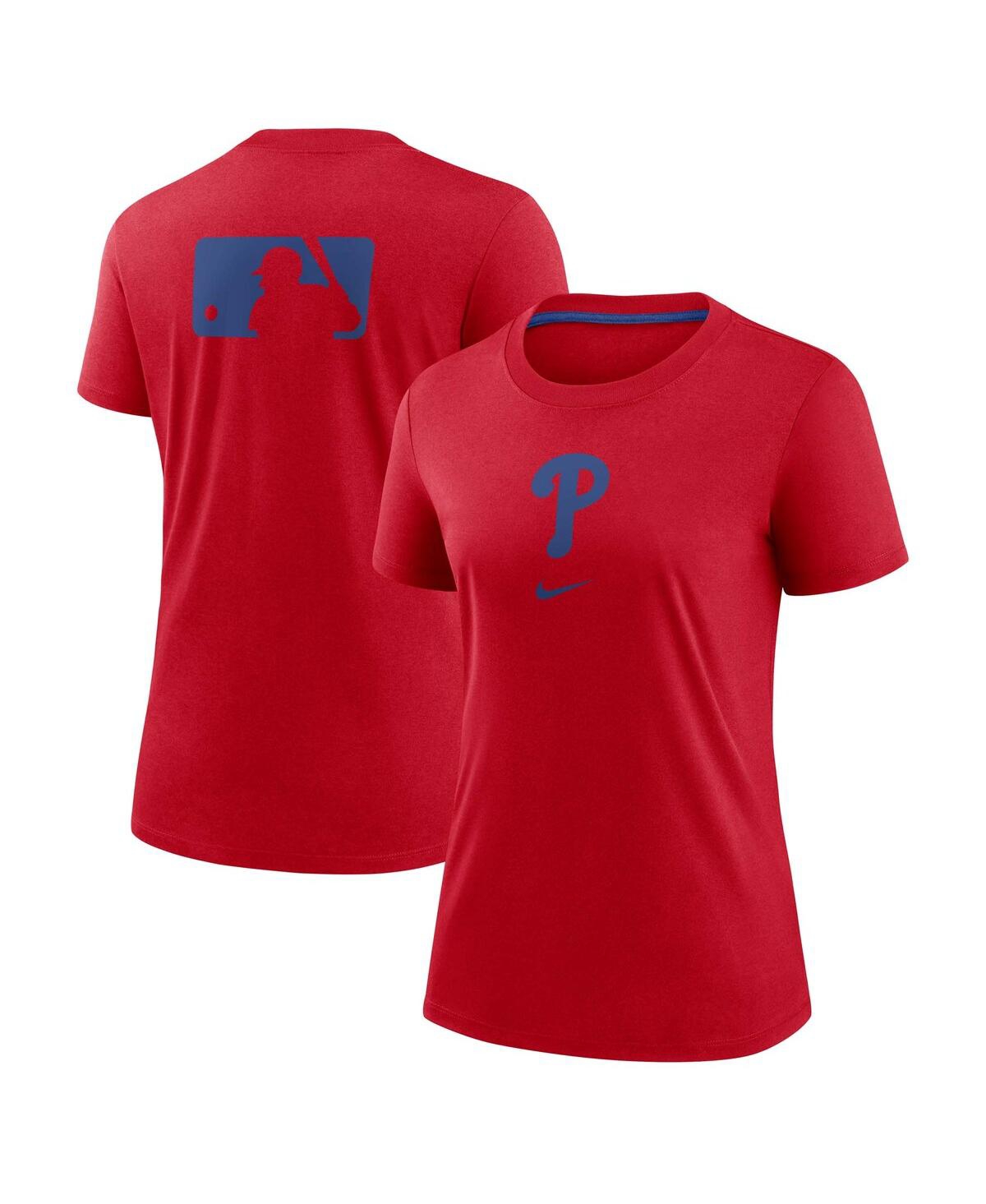 Nike Women's Red Philadelphia Phillies Authentic Collection Early Work Tri-blend T-shirt In Red