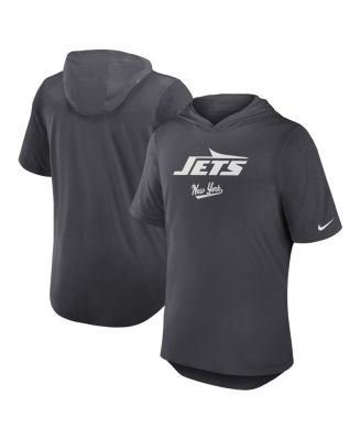Nike - Men's Anthracite New York Jets Tri-Blend Performance Hoodie T-Shirt