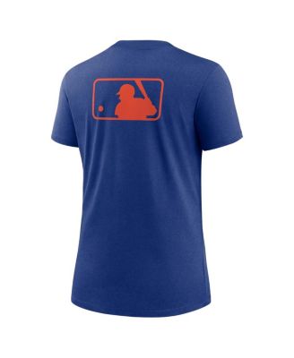 Women's Royal New York Mets Authentic Collection Early Work Tri-Blend T-Shirt