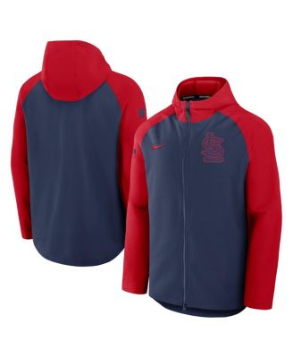 Nike - Men's Navy/Red St. Louis Cardinals Authentic Collection Raglan Performance Full-Zip Jacket