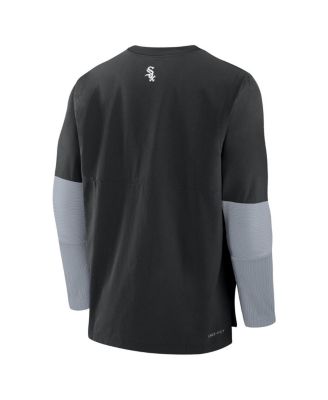 Men's Black/Gray Chicago White Sox Authentic Collection Player Lightweight Performance Long Sleeve Top