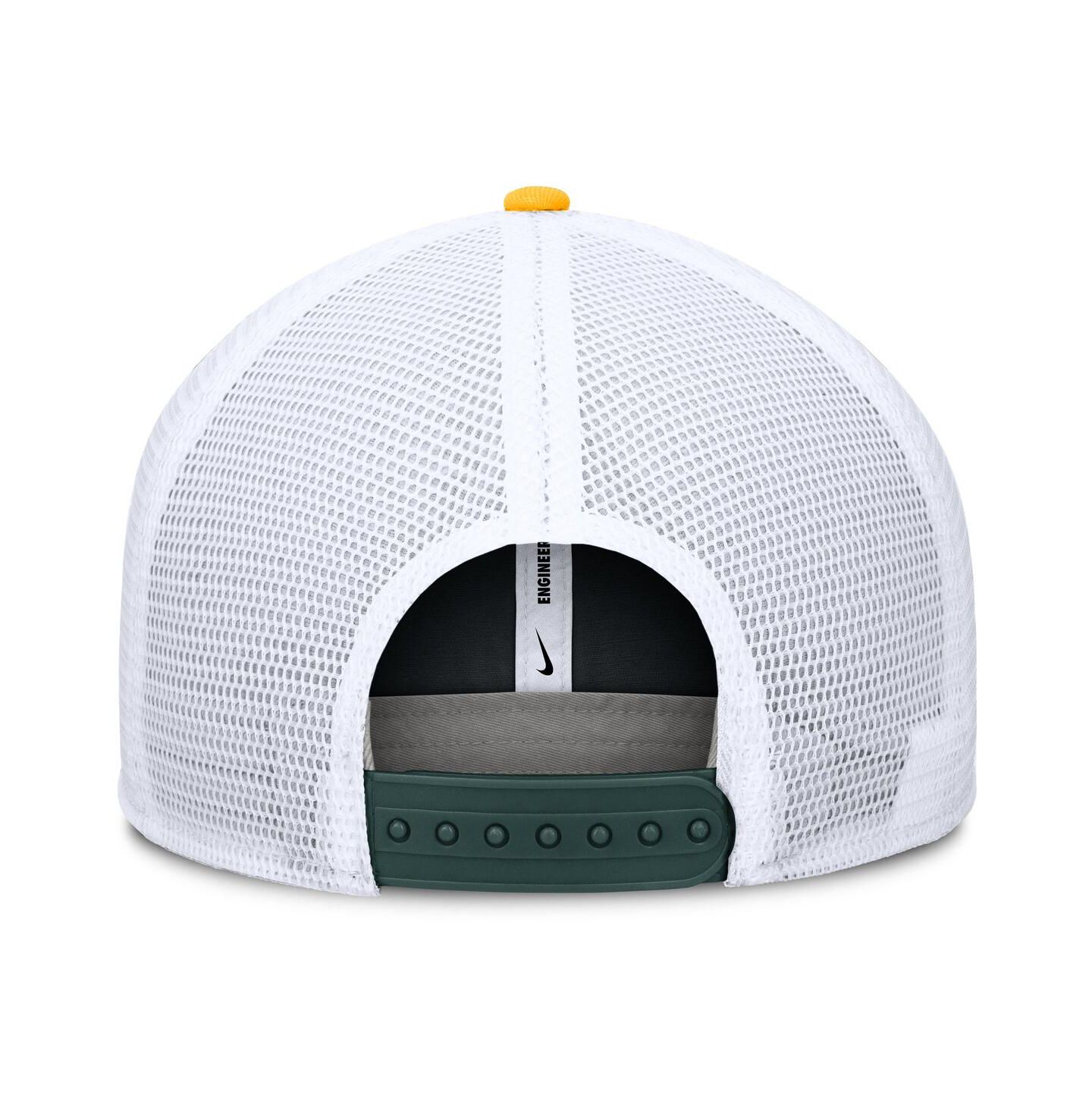 Мужская кепка Nike Green/Gold Athletics Pro Trucker Snapback Hat — фото 2