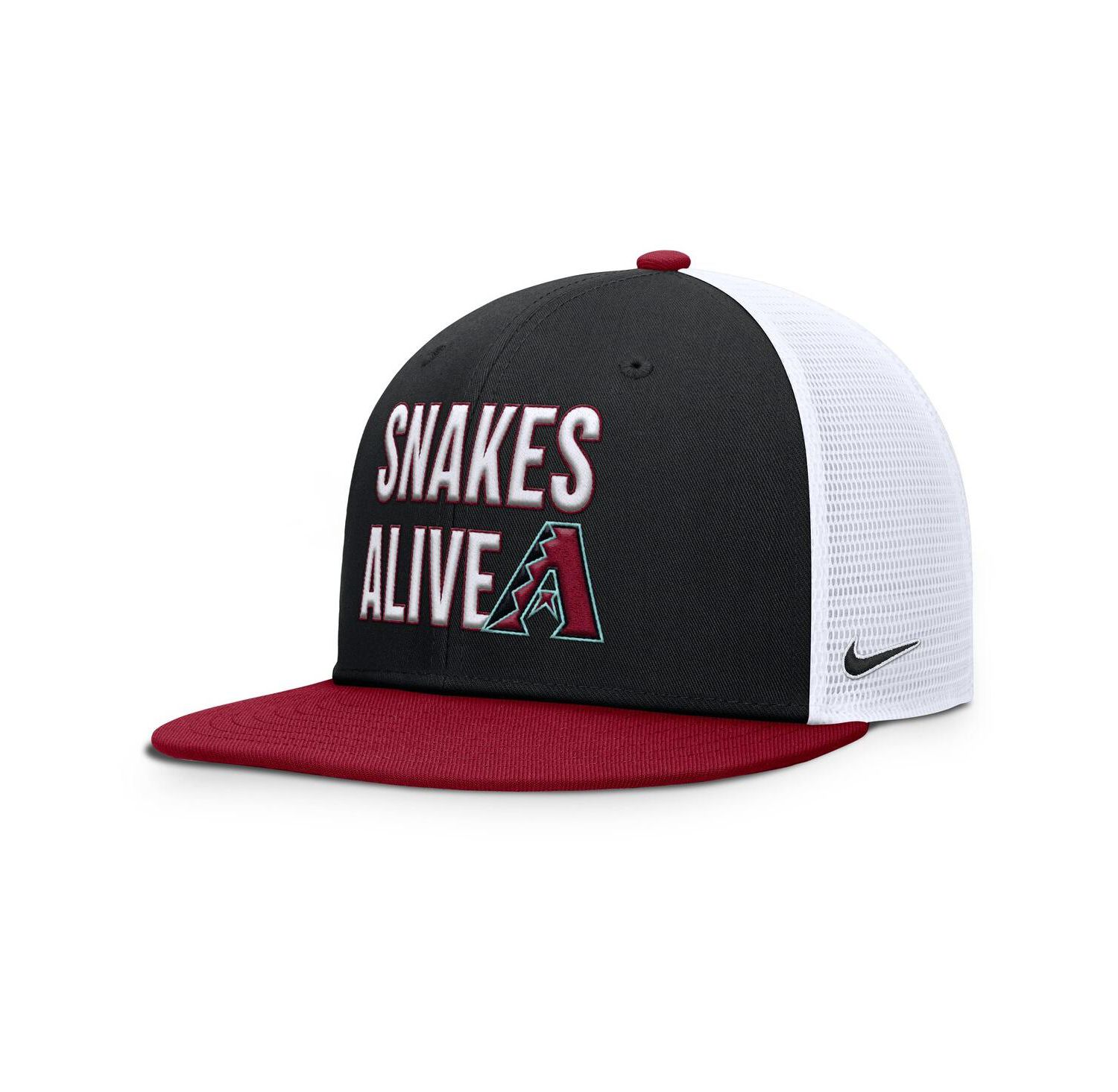 Men's Black/Crimson Arizona Diamondbacks Pro Trucker Snapback Hat