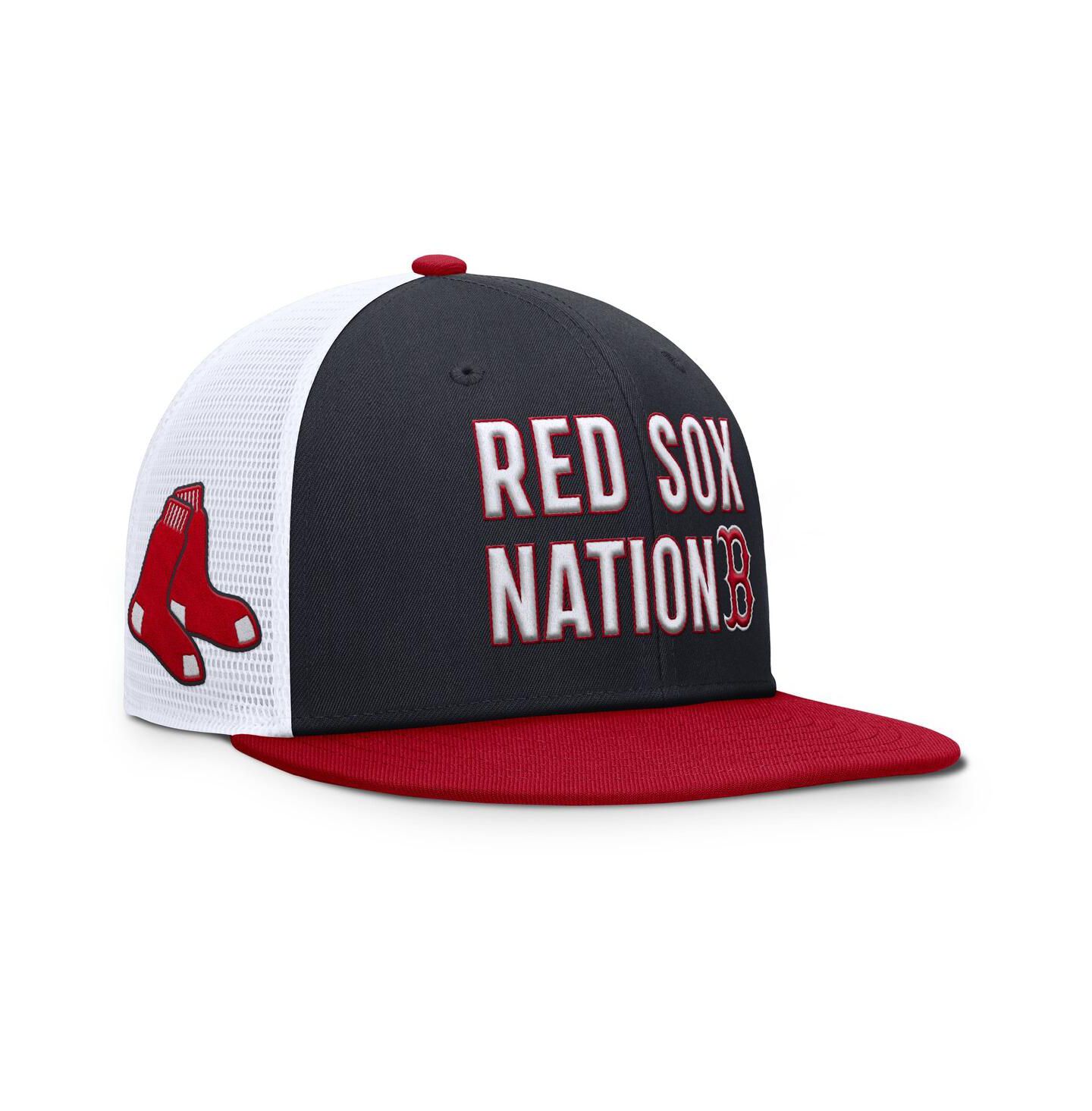 Мужская кепка Nike Navy/Red Boston Red Sox Pro Trucker Snapback Hat — фото 1