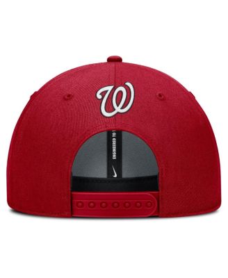 Men's Red Washington Nationals Rise Gaberdine Adjustable Hat
