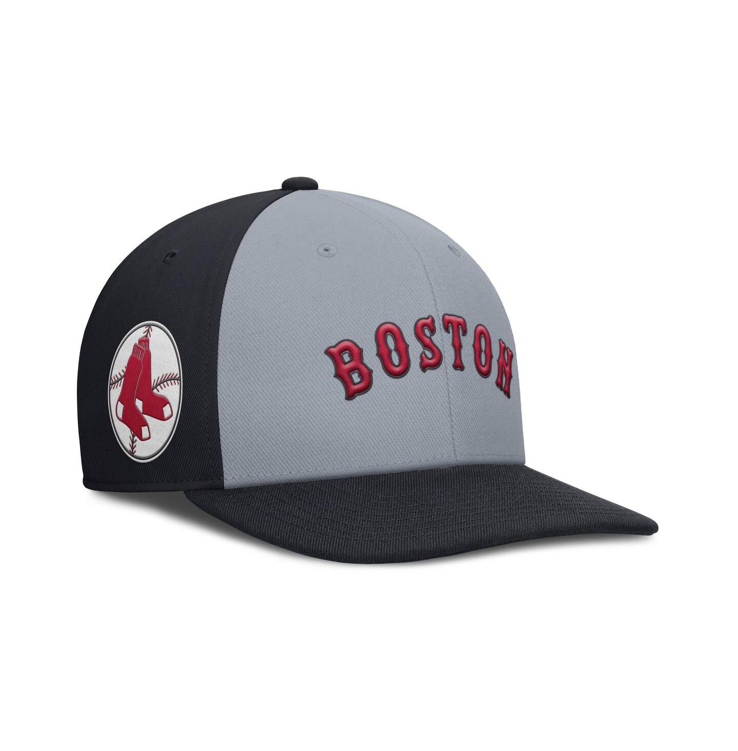 Мужская кепка Nike Gray/Navy Boston Red Sox Pro Performance Snapback Hat — фото 1