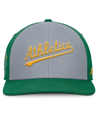 Men's Gray/Green Athletics Pro Performance Snapback Hat