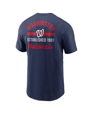 Men's Navy Washington Nationals 2-Hit T-Shirt