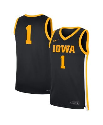 Nike - Men's 1 Black Iowa Hawkeyes Road Replica Jersey